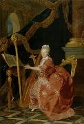 Victoire de France playing her harp Etienne Aubry